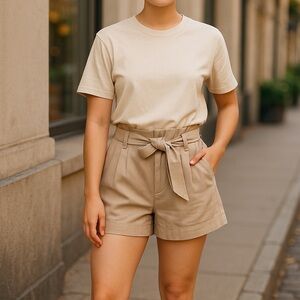 Wilfred Tan High-Waisted Women Shorts